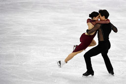 Moir and Virtue of Canada winning the Ice Dance gold medal, PyeongChang Winter Games, 2018